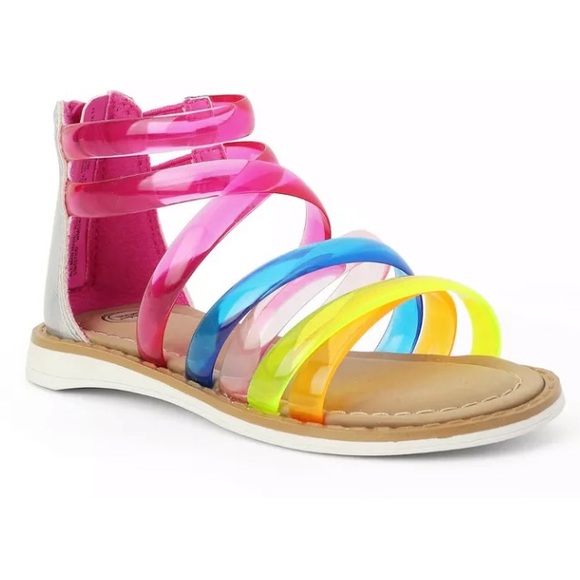 rainbow gladiator sandals